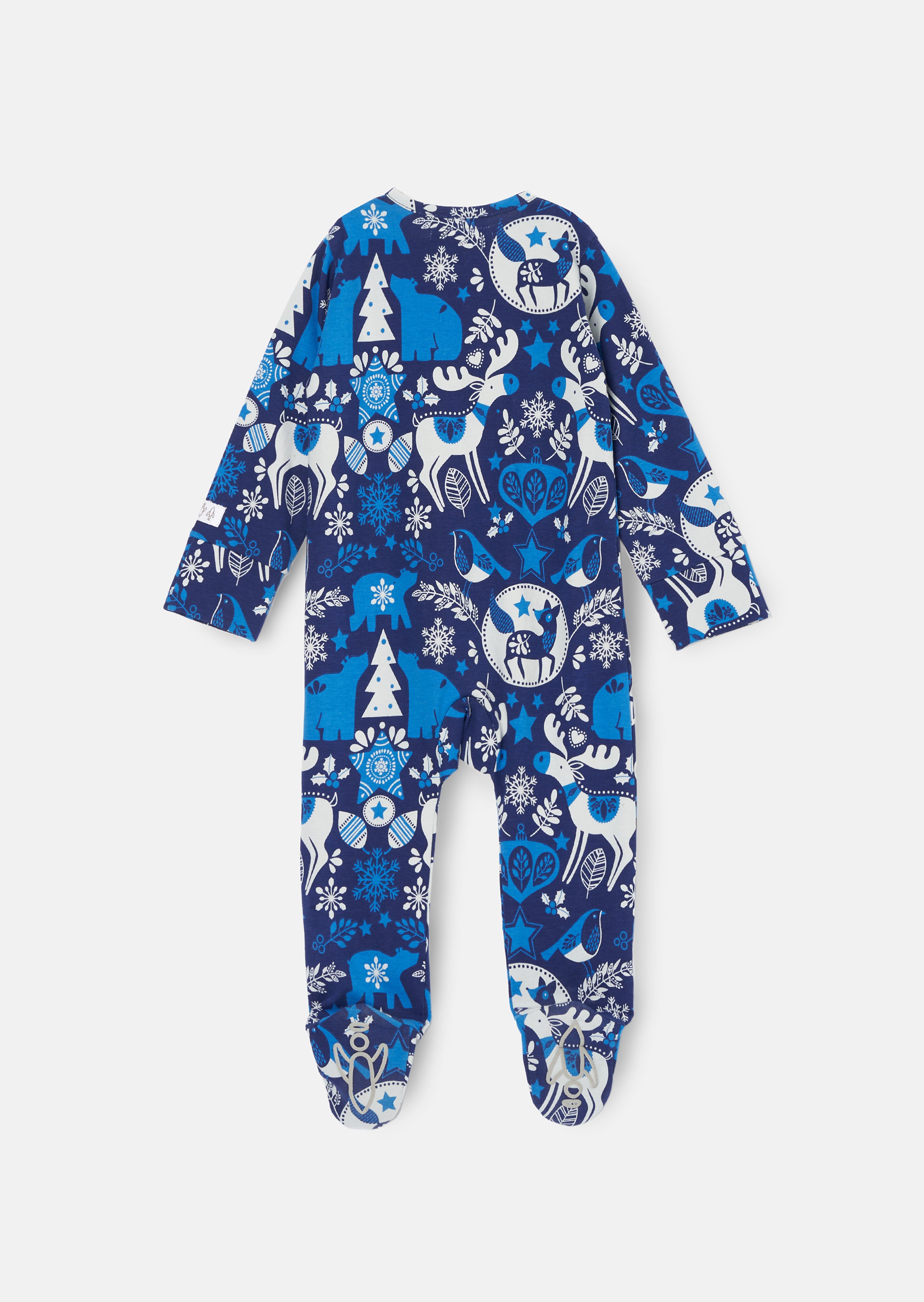 Andreas Navy Scandi Print Onsie and Hat