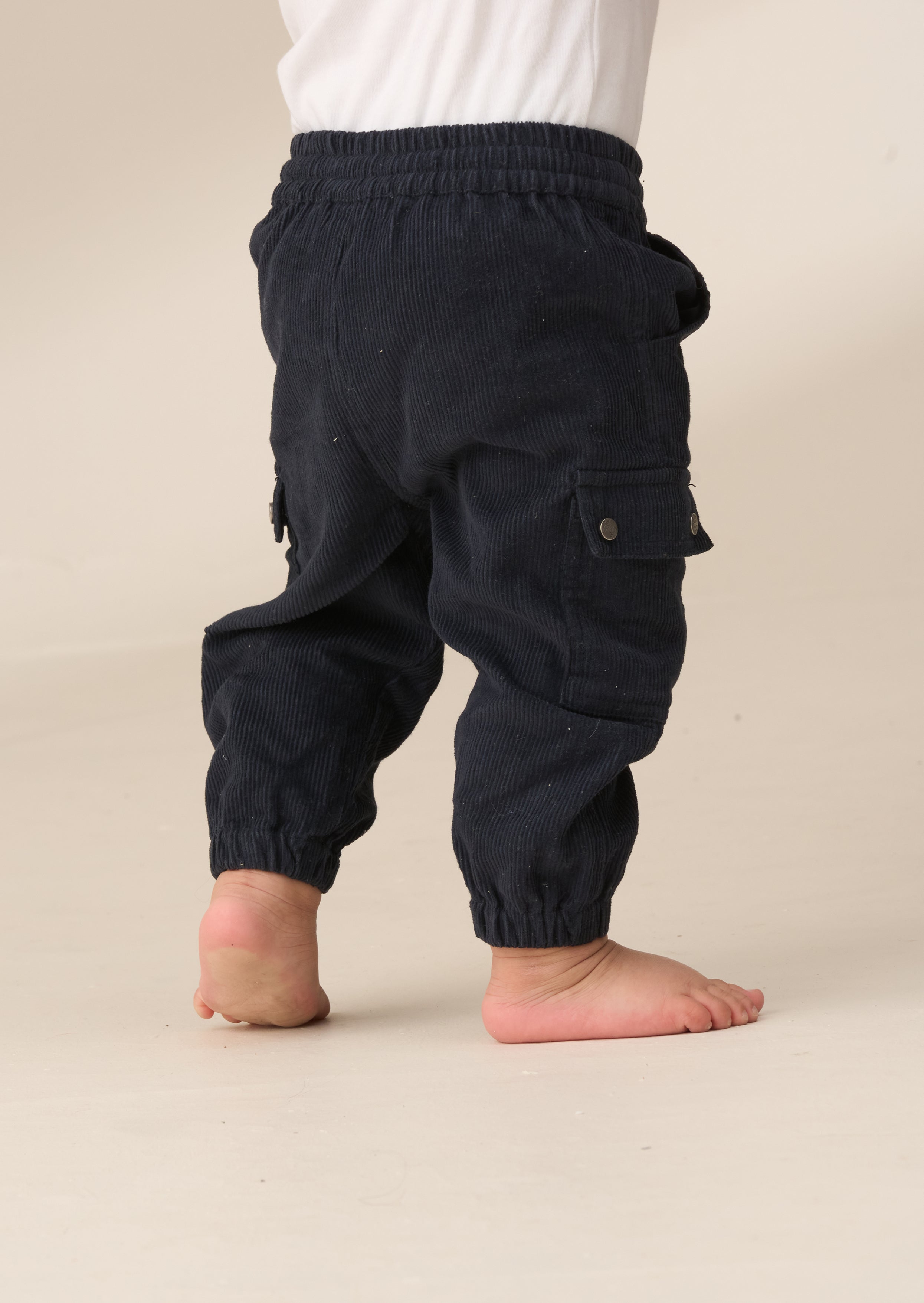 Luca Navy Textured Trousers