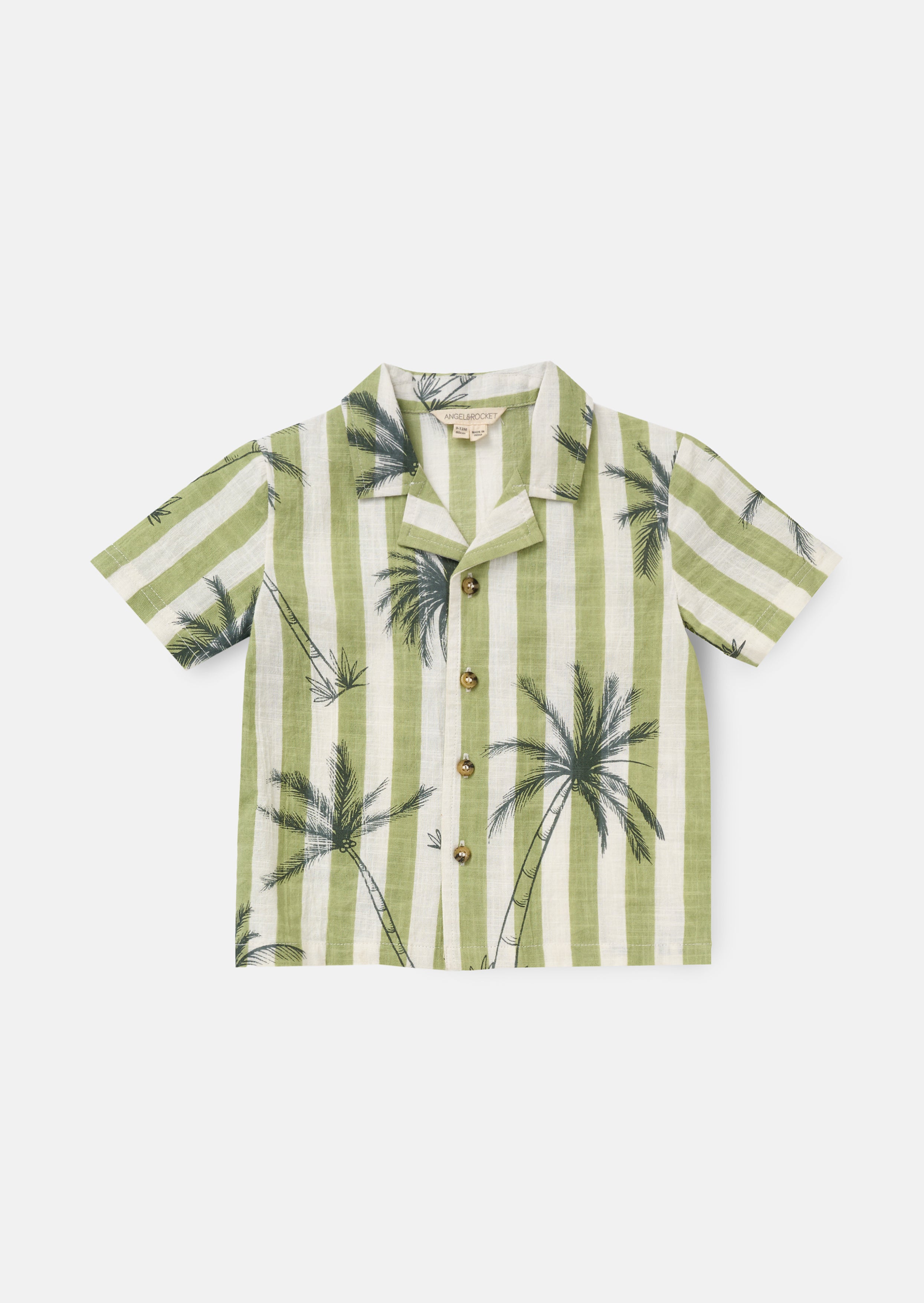 Benny Green Palm Print Resort Shirt