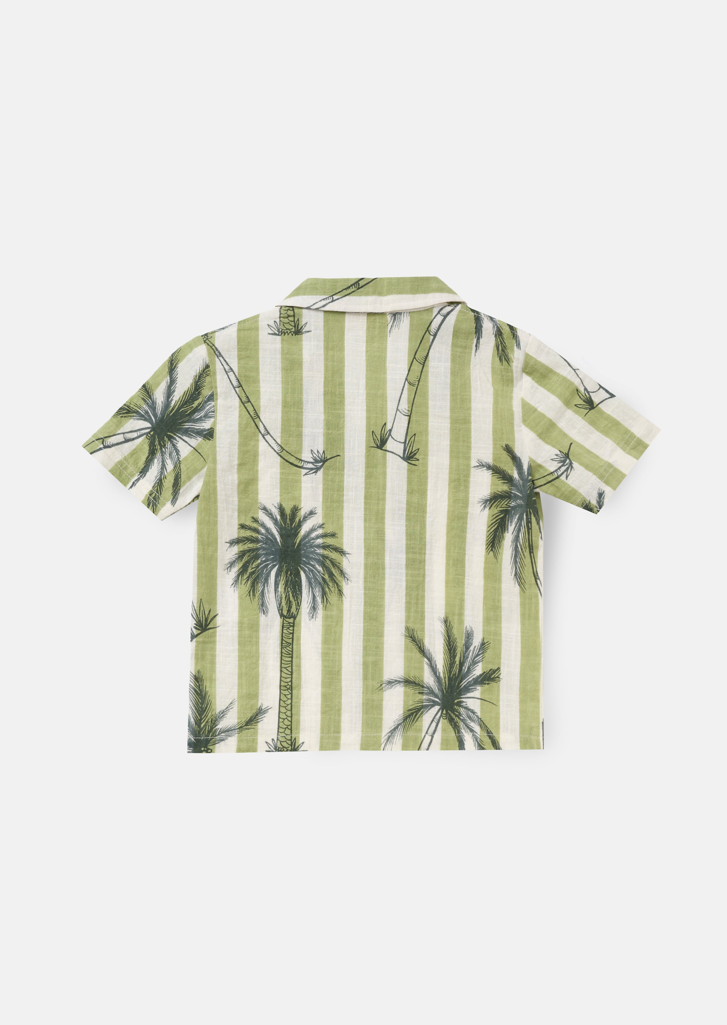 Benny Green Palm Print Resort Shirt