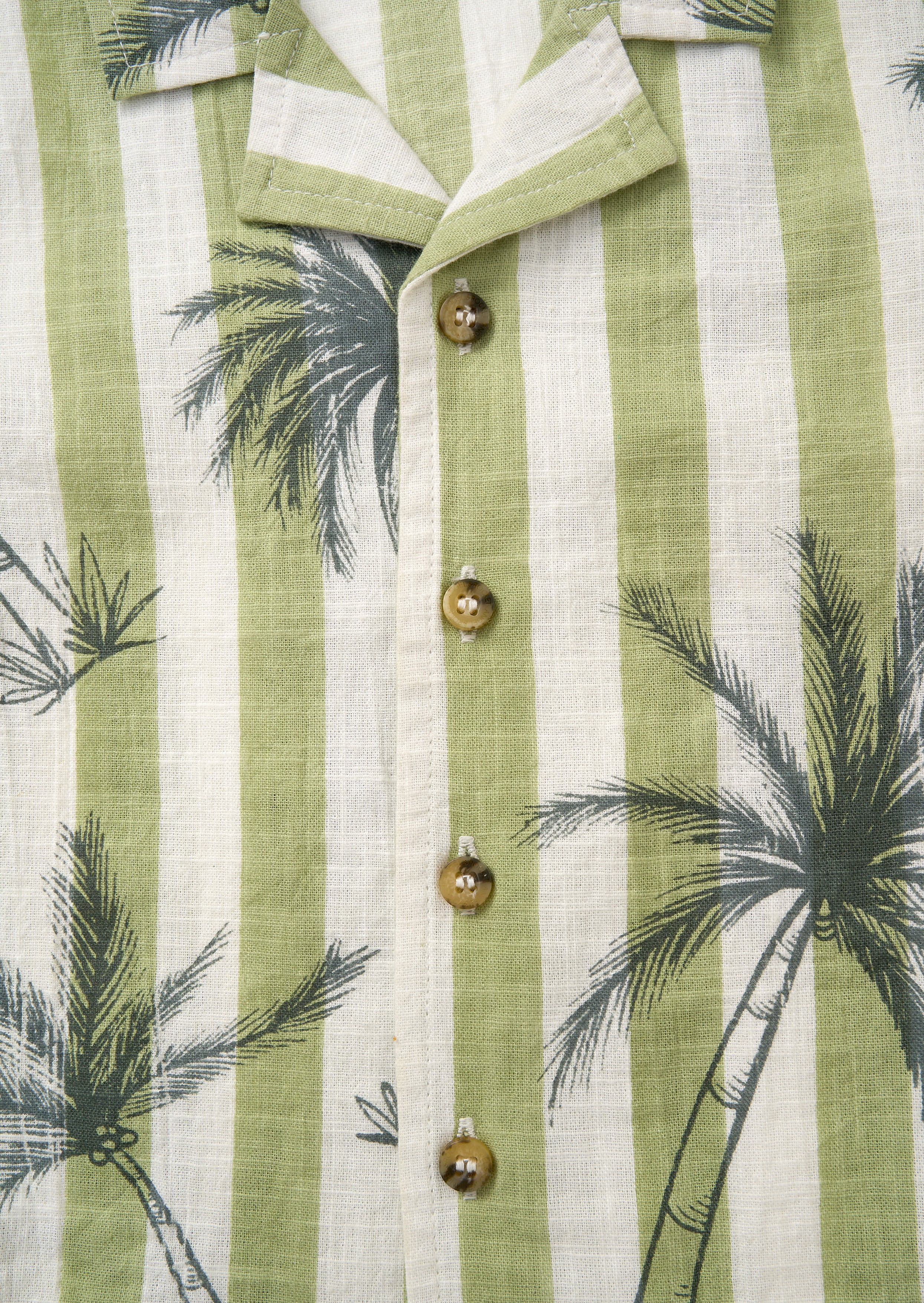 Benny Green Palm Print Resort Shirt