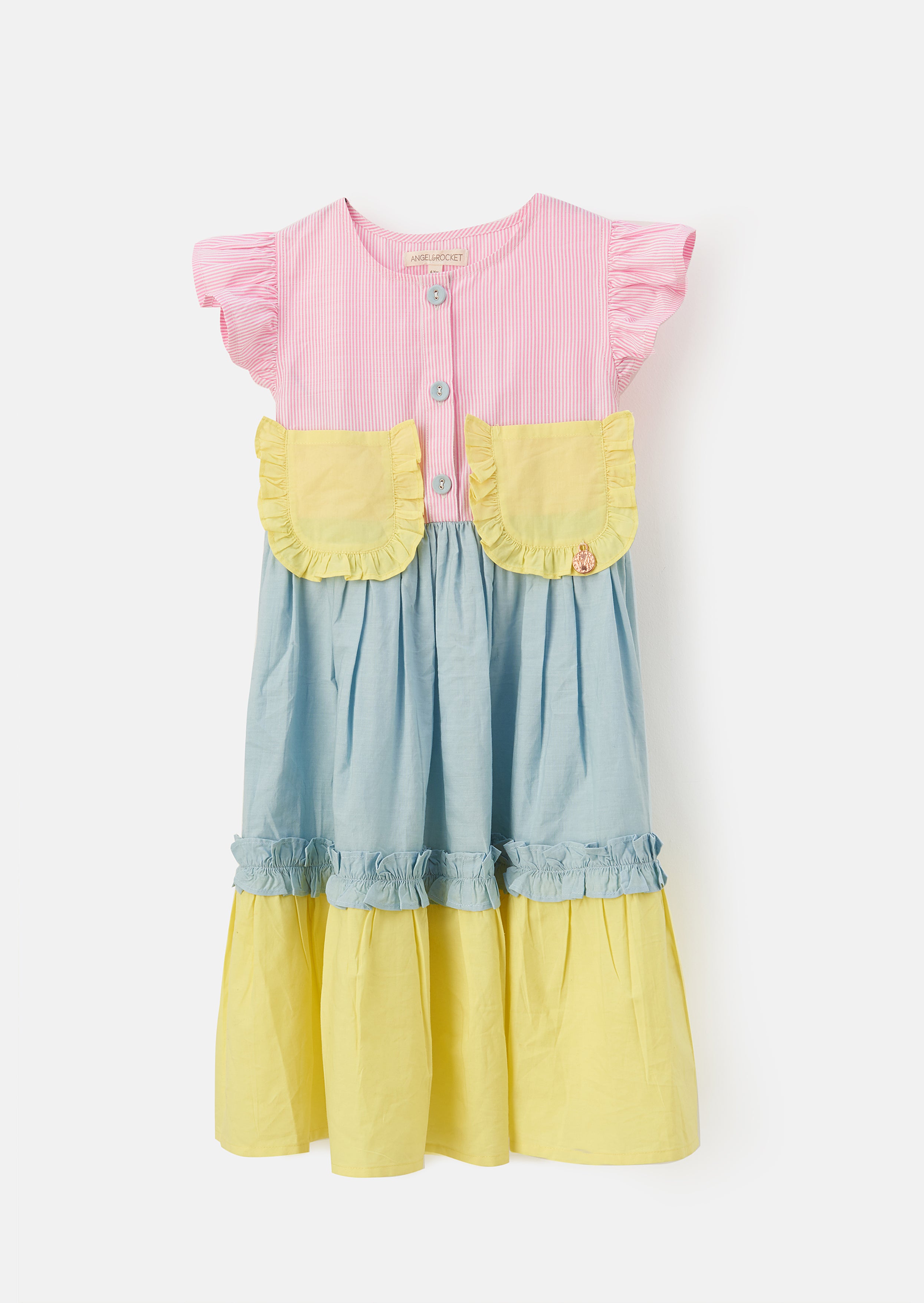 Georgie Colourblock Tiered Dress