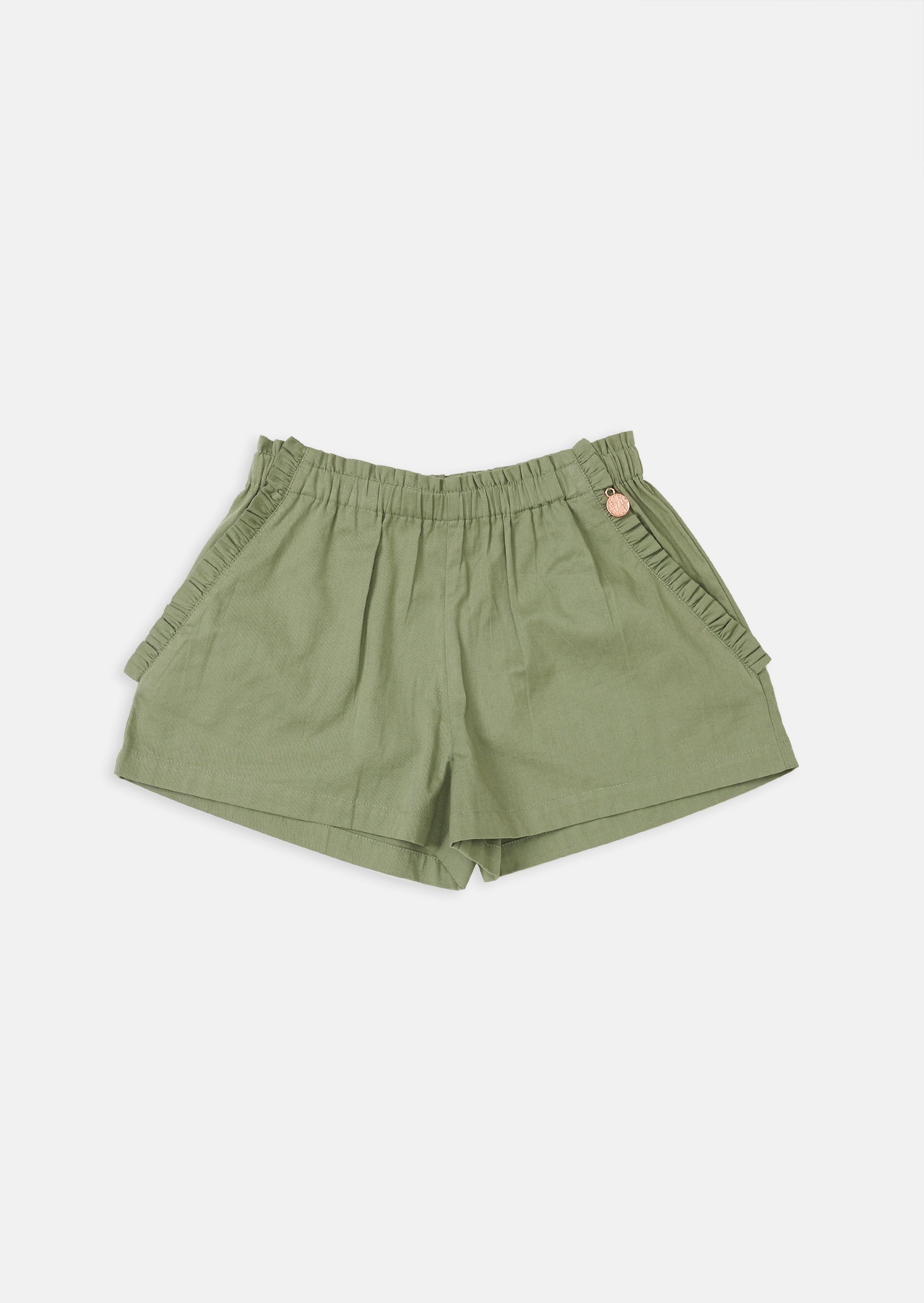 Jojo Khaki Ruffle Short