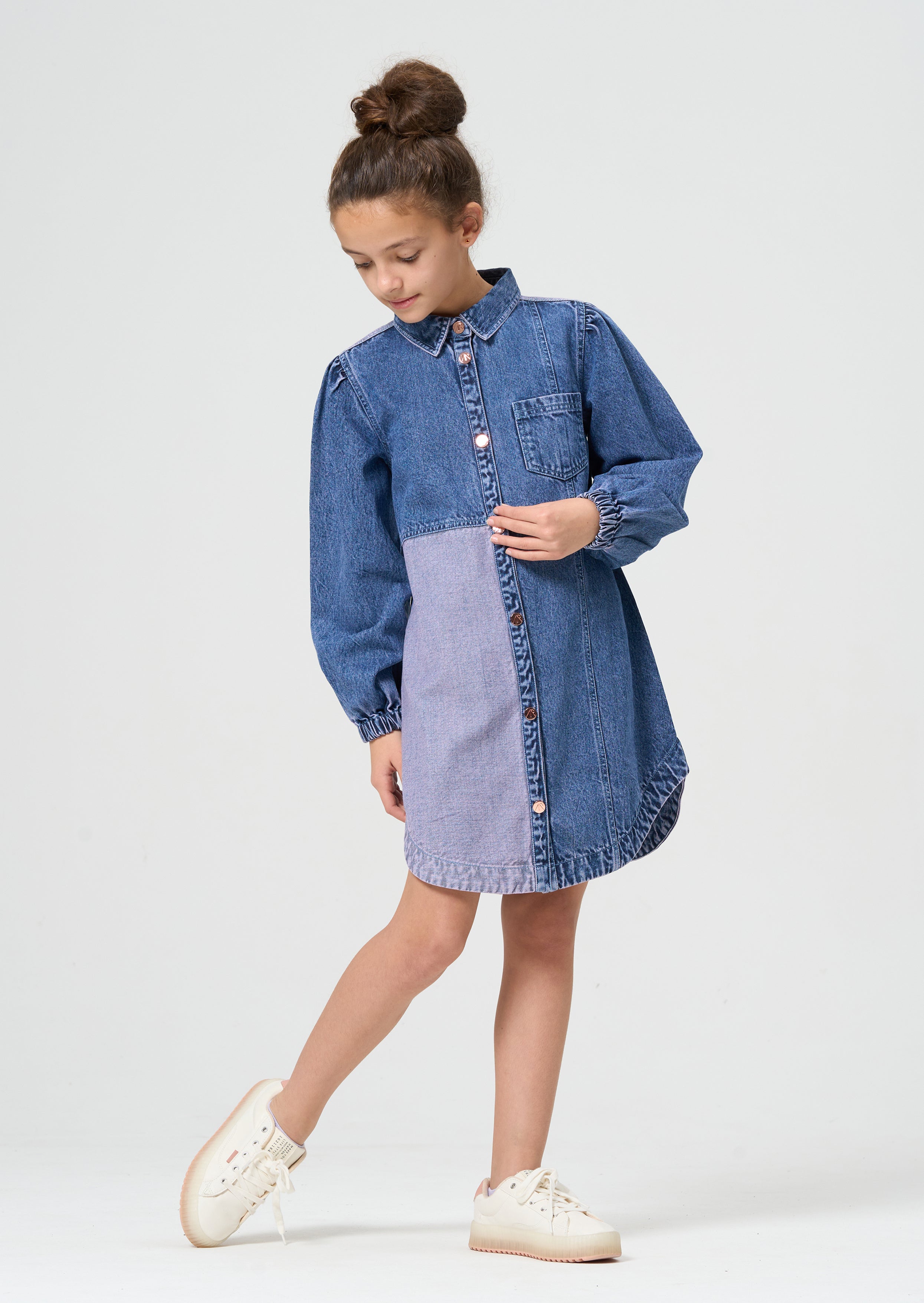 Lilac denim dress best sale