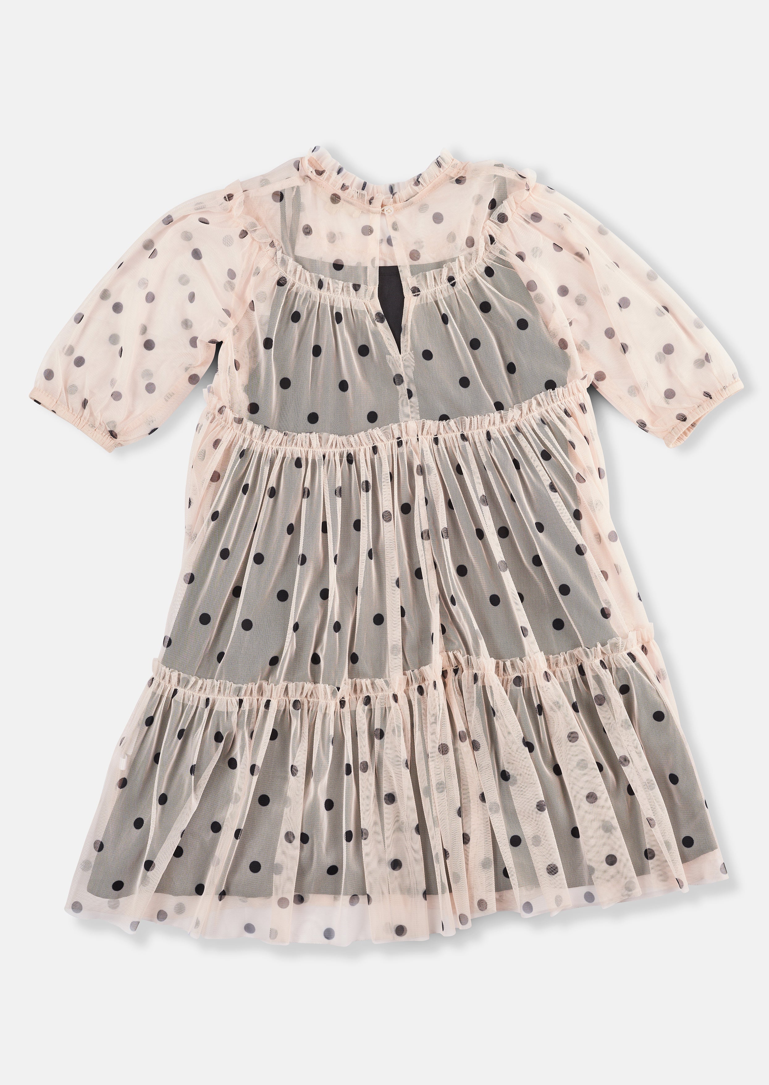 Spotty mesh shops dress