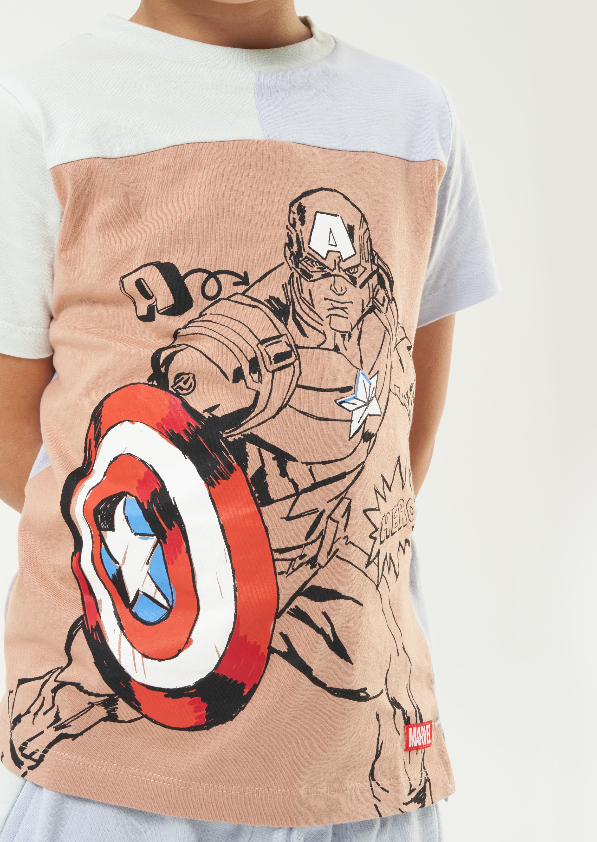 Captain America T Shirt Boys Angel Rocket