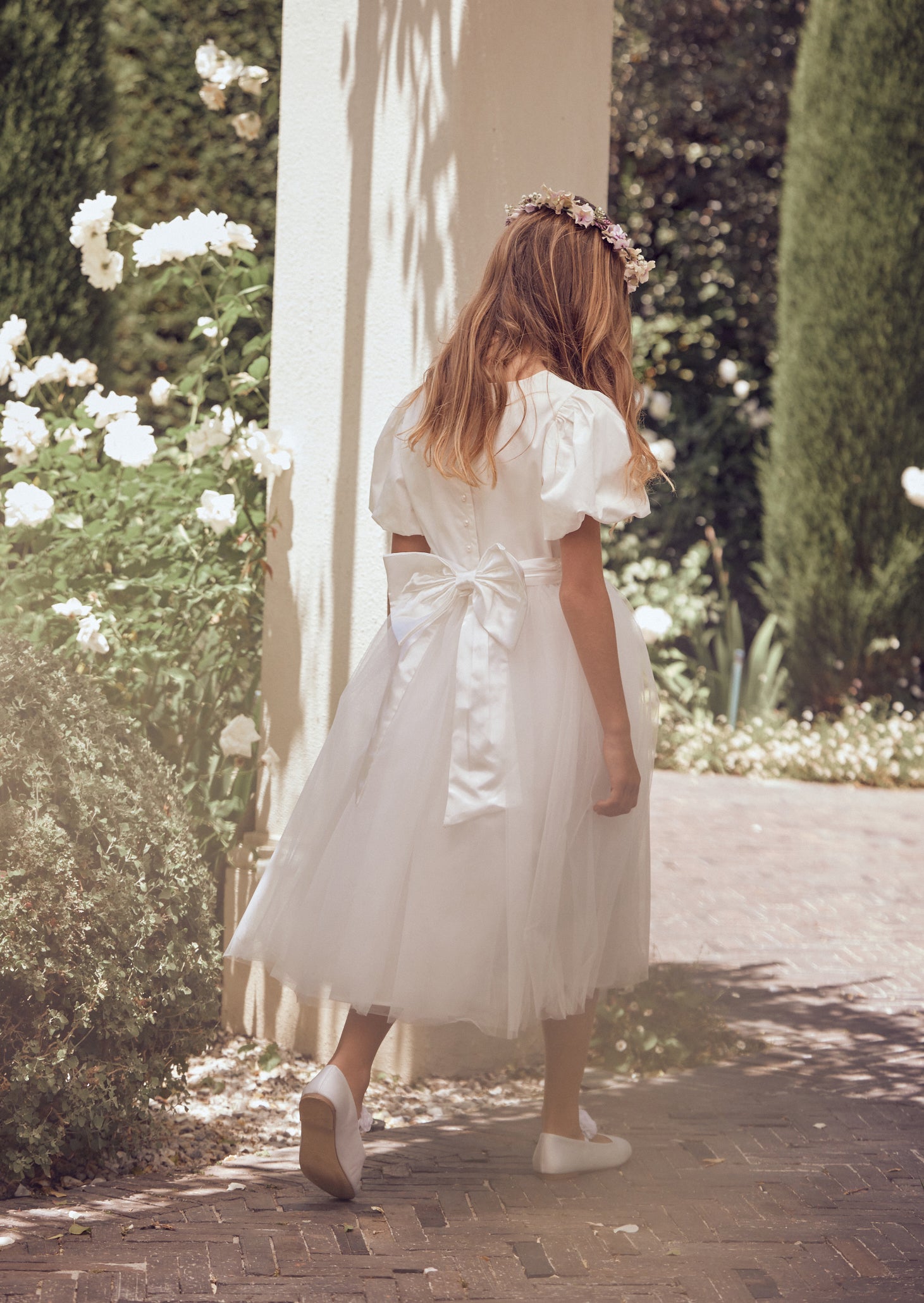 Ivory Tulle Flower Girl Dresses Ivory Sash Angel Rocket